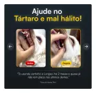 Dentes de cachorro com tártaro e limpos, antes e depois Longevi.