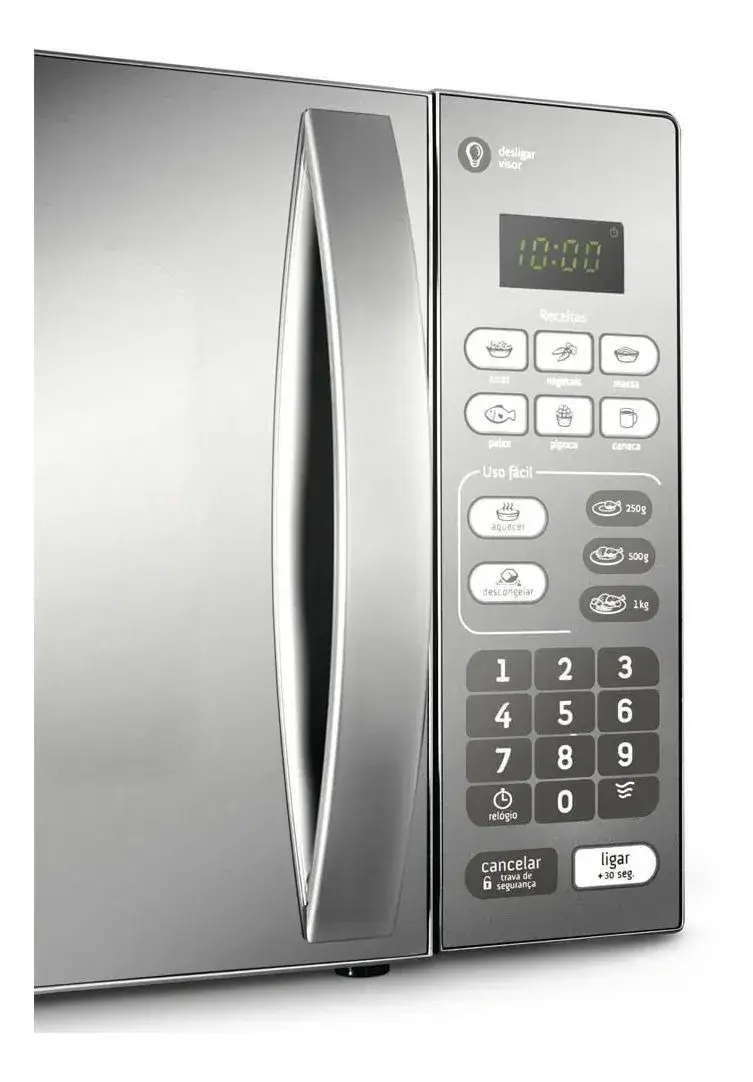 Detalhe do puxador cinza