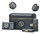 Hollyland Lark M2: kit microfone de lapela cinza com case, transmissores e receptores