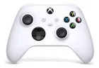 Controle branco do Xbox Series S com joysticks pretos e botões coloridos