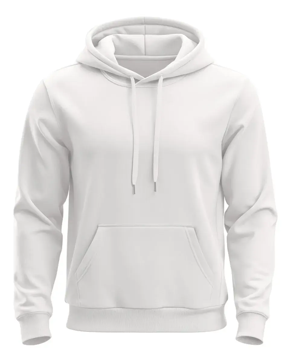 Moletom unissex vista traseira modelagem reta