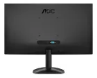 Monitor Aoc preto, visão traseira com logo, suporte e portas HDMI/VGA.