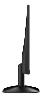 Monitor AOC preto, vista lateral fina com base.