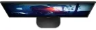 Monitor Aoc preto visto de cima com tela exibindo nave espacial vermelha