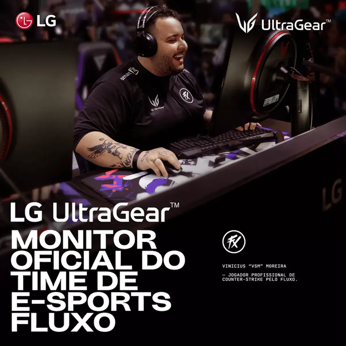 Perfil fino do monitor LG