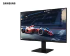 Monitor Gamer Samsung preto com carro de corrida vermelho na tela