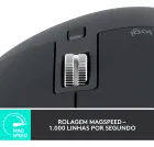 Mouse Logitech MX Master 3S grafite com roda de rolagem prateada