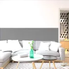 Papel Parede Adesivo Madeira Ripado cinza fosco em parede de sala