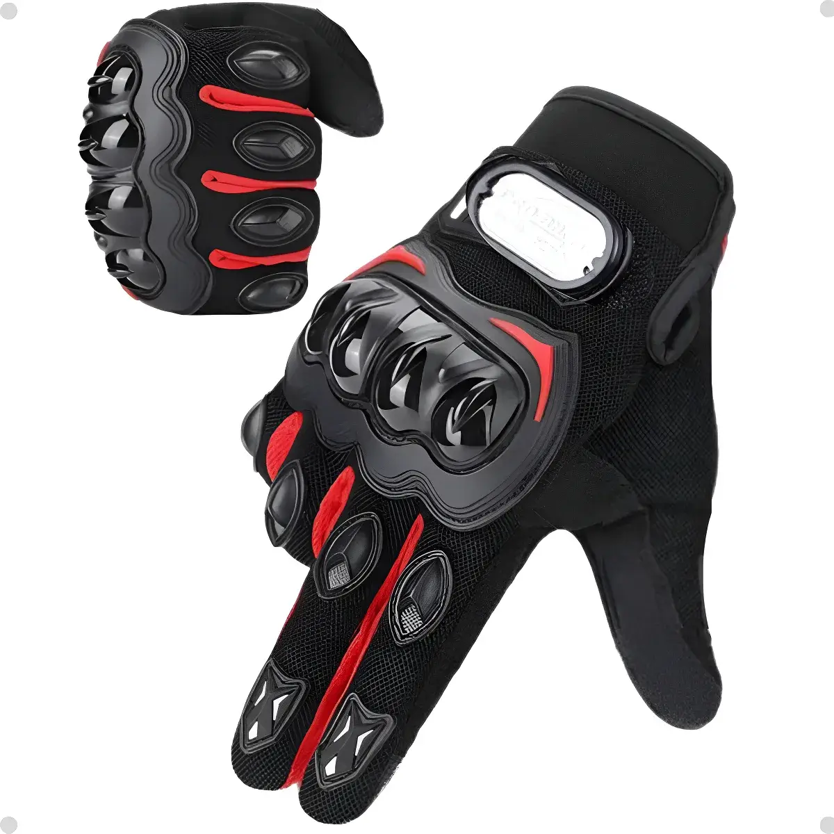 Par de Luvas Motoqueiro Motociclista Impermeável Proteção na Moto