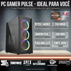 PC Gamer Pulse: gabinete preto com três ventoinhas RGB frontais