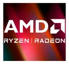 Logo AMD Ryzen Radeon branco em fundo vermelho para PC Gamer