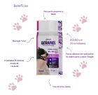 Pacote Petlike tapete higiênico ultra pads lavanda branco e roxo com cachorro.