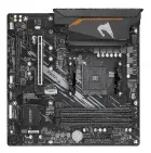 Placa Mãe Gigabyte B550M Aorus Elite preta com dissipador Aorus laranja