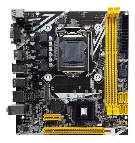 Detalhe do socket LGA 1150 e slots RAM
