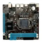 Placa Mãe Revenger H81 com PCB escuro, slots DDR3 azuis e socket LGA 1150.