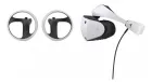 Headset e dois controles Playstation VR2 Sense brancos e pretos