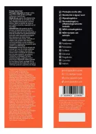 Verso da caixa preta e laranja do Principia Protetor Solar Facial com informações e código de barras.