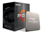 Processador AMD Ryzen 5 5500 cinza e caixa preta com logo AMD Ryzen