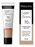 Protetor Solar Principia FPS 70 cor 3.0 em tubo e caixa bege e preta