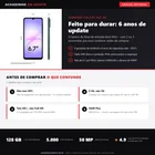 Infográfico editorial Achadinho: Samsung Galaxy A07 4G (SM-A075M) 128GB - feito para durar com 6 anos de atualização, IP54 e Helio G99; tela 6,7 pol HD+ 90Hz, bateria 5.000mAh e câmera 50MP. Não tem NFC nem 5G.
