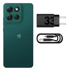 Smartphone Moto G86 5g 512gb Verde-escuro Motorola, carregador e cabo USB.