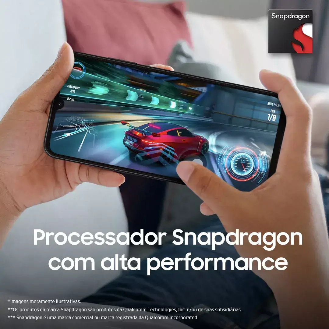 Botões laterais e leitor de digital do Galaxy A05s