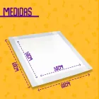 Tapete higiênico branco com medidas 50x60cm em fundo amarelo