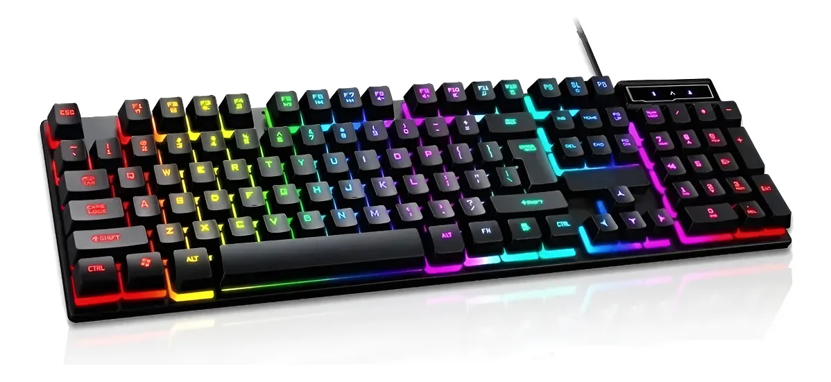 Teclado Gamer Semi Mecânico Led Rgb
