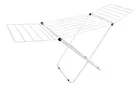 Varal De Chão Com Abas Dobrável Reforçado Retrátil Grande branco com abas abertas.