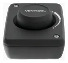 Controlador de velocidade preto Ventisol para ventilador, com seletor e números 1, 2, 3.