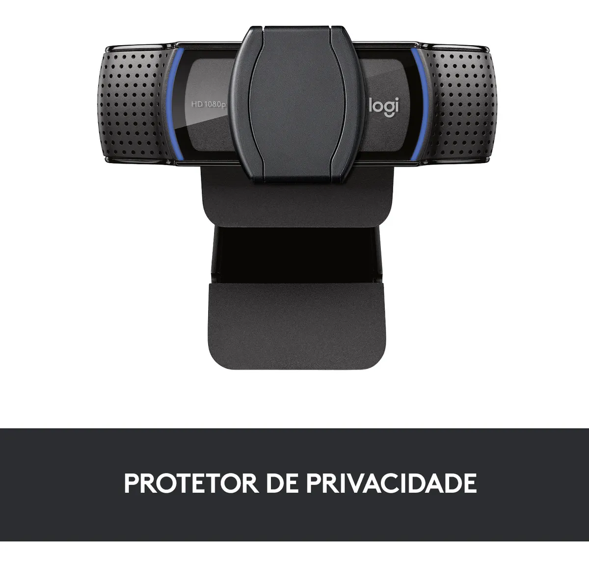 Webcam montada em monitor ultrawide